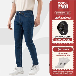 Quần Jeans Nam Basics dáng Slim fit bền bỉ, vừa vặn tôn dáng, quần đi làm đi chơi dạo phố Coolmate