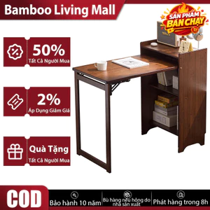 Bàn gấp bàn máy tính bàn máy tính bằng tre có tủ Chống ẩm chống nấm mốc và chống mối mọt