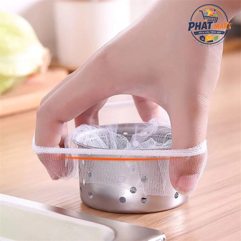 Túi Lưới Lọc Rác Bồn Rửa Chén Co Giãn 100 Cái - Túi Lọc Rác Chậu Rửa Bát Chống Tắc Nghẽn