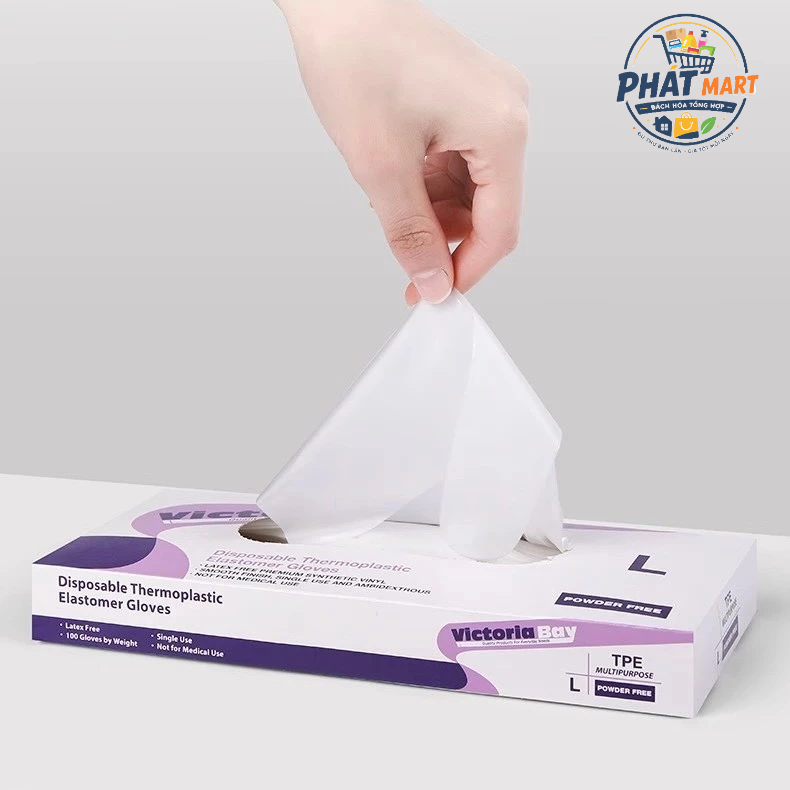 Hộp 100 Găng Tay Nilon TPE Siêu Dai - Bao Tay Làm Bếp Nấu Ăn, Chế Biến Thực Phẩm, Vệ Sinh Nhà Cửa