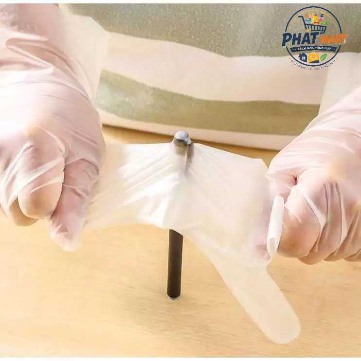 Hộp 100 Găng Tay Nilon TPE Siêu Dai - Bao Tay Làm Bếp Nấu Ăn, Chế Biến Thực Phẩm, Vệ Sinh Nhà Cửa