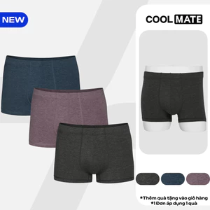 Combo 3 Quần Lót Nam Trunk Bamboo Melange kháng khuẩn, thoáng mát, thấm hút Coolmate