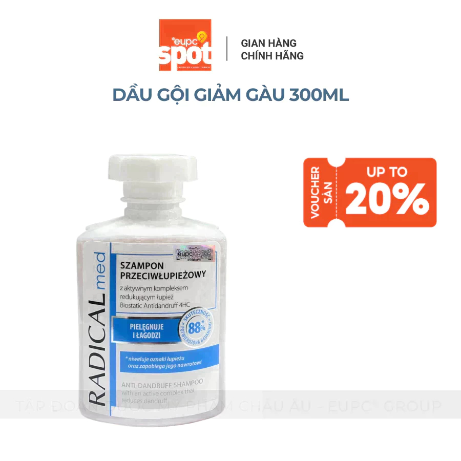 Dầu gội giảm gàu Radical Med 300ml Chăm Sóc Tóc Chắc Khoẻ