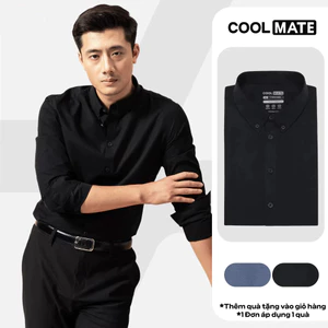 Áo Sơ Mi Nam Dài Tay Premium Poplin mềm mại, chống nhăn, Áo đi làm đi chơi dạo phố Coolmate