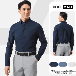 Áo sơ mi nam dài tay Oxford Premium mềm mại chống nhăn, Áo đi làm đi chơi dạo phố Coolmate