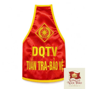 Băng Đeo Tay Đội Tuần Tra Đỏ Vàng Thêu Nổi, Vải Satin Bóng Đẹp, Giá Xưởng Nhận Số Lượng Lớn