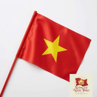 🇻🇳 Cờ Việt Nam Cầm Tay Cao Cấp | Vải Satin Đẹp | Giá Xưởng SLL | Hàng Có Sẵn Combo 100 cờ vẫy sao vàng kèm cán