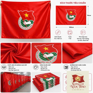 Cờ Đoàn, Đội in  70x100cm Cao Cấp | Vải Phi Bóng Đẹp | Hình In Sắc Nét| Giá Xưởng Có Sẵn SLL