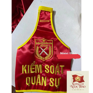 Băng Đeo Tay Đội Tuần Tra Đỏ Vàng Thêu Nổi, Vải Satin Bóng Đẹp, Giá Xưởng Nhận Số Lượng Lớn
