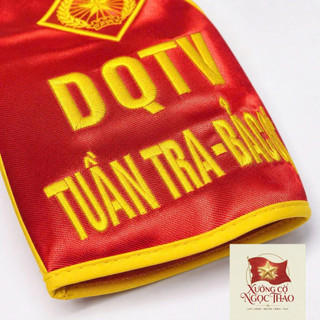 Băng Đeo Tay Đội Tuần Tra Đỏ Vàng Thêu Nổi, Vải Satin Bóng Đẹp, Giá Xưởng Nhận Số Lượng Lớn