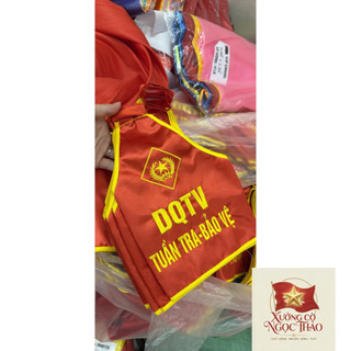 Băng Đeo Tay Đội Tuần Tra Đỏ Vàng Thêu Nổi, Vải Satin Bóng Đẹp, Giá Xưởng Nhận Số Lượng Lớn