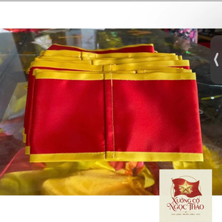 🇻🇳 5 Băng Đeo Tay Đỏ Viền Vàng ,băng tay trơn ko in vải phi bóng dày dặn đẹp