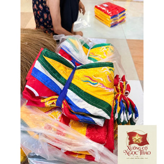 Chính Khí Lễ Hội Việt 🇻🇳 Cờ Ngũ Sắc Truyền Thống Chuẩn Cao Cấp, Chuyên Sỉ Giá Xưởng SLL