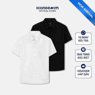 Áo Sơ Mi Nam ICONDENIM Tay Ngắn Blanko Form Slim SMID0371