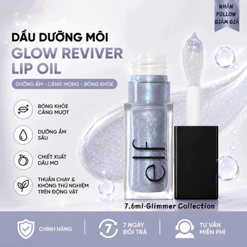 Son Bóng ELF Lip Oil Glimmer Có Nhũ Mịn Căng Mọng Son Dưỡng Môi 7.6ml Cấp Ẩm Bóng Gương