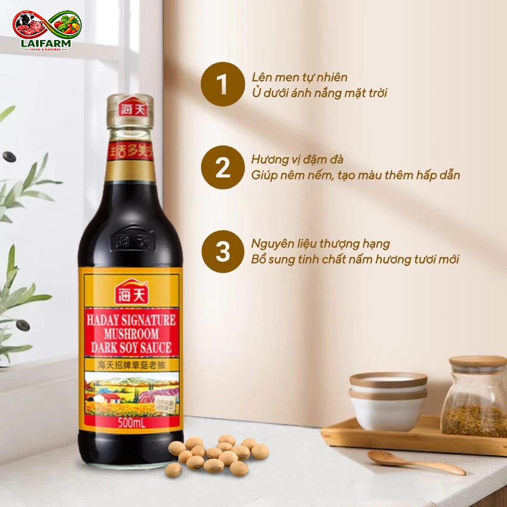 [Laifarm] Hắc xì dầu hương nấm đặc biệt 500ml