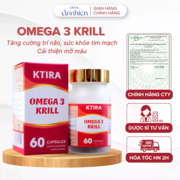 [CHÍNH HÃNG] Dầu Nhuyễn Thể KTIRA OMEGA 3 KRILL - Viên Uống Bổ Sung Dinh Dưỡng Tim Mạch, Trí Nhớ