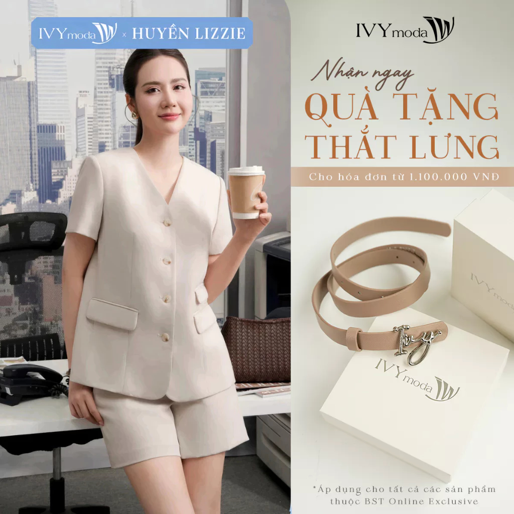 Áo vest nữ tay ngắn thanh lịch, áo vest nữ công sở tôn dáng IVY moda MS 67T0297