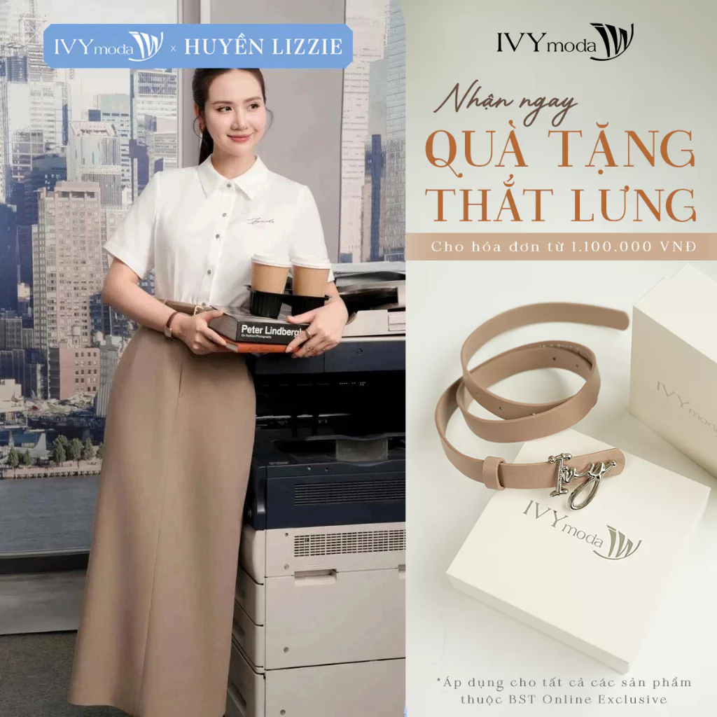 Chân váy bút chì midi ôm nhẹ tôn dáng, chân váy nữ công sở dạo phố IVY moda MS 31T0313