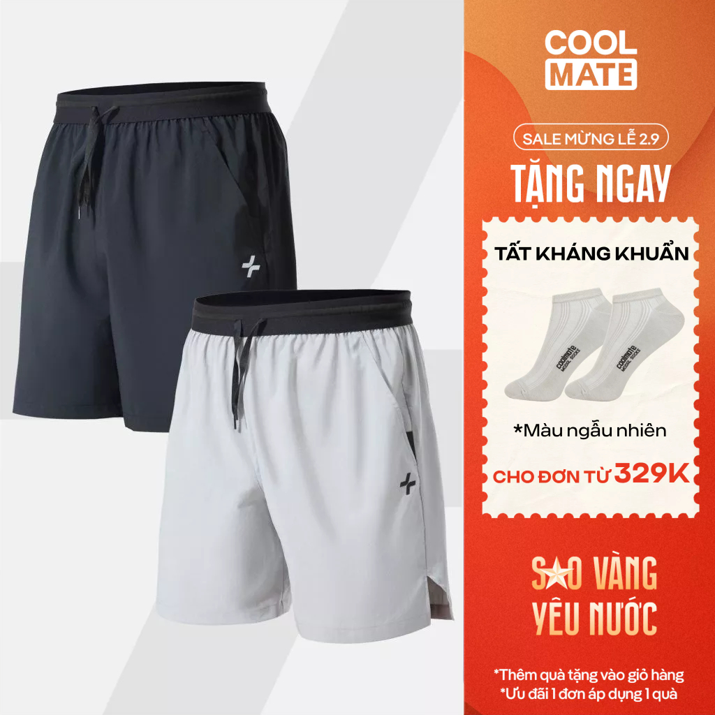 [TẶNG TẤT ĐƠN 329K]Combo 2 quần shorts thể thao nam 6 inch đai siêu co giãn thoáng khí quần đa năng Coolmate