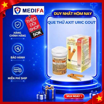 Que thử axit uric gút (gout) cho máy đo đường huyết 3 chỉ số Easy Touch