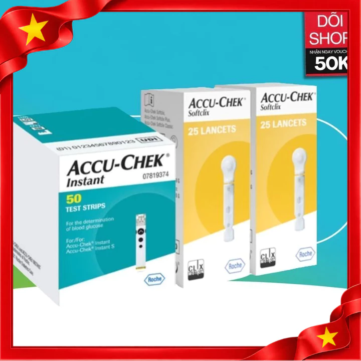50 Que Thử Đường Huyết ACCU-CHEK Instant & 50 Kim Lấy Máu ACCU-CHEK SoftClix Medifa Healthcare
