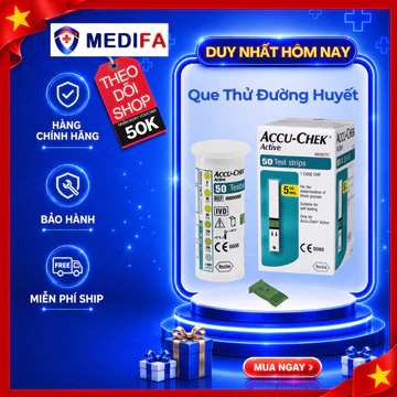 Que Thử Đường Huyết Accu-Chek Active Dùng Cho Máy Active Chính Hãng Roche/Đức, Date Xa, Tem Niêm Phong