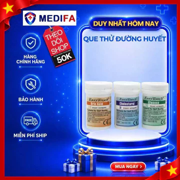 Bộ que thử đường huyết, mỡ máu, gút (gout) dùng cho máy đo đường huyết 3 chỉ số Easy Touch ET322 Rossmax