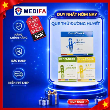Bộ Que Thử Đường Huyết, Mỡ Máu (Cholesterol), Uric Acid (Gút/Gout) Dùng Cho Máy BeneCheck Plus