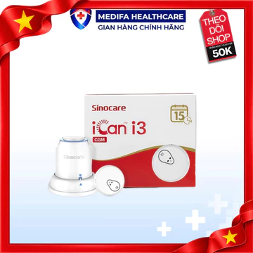 Máy Đo Đường Huyết Liên Tục ican i3 Sinocare Không Cần Lấy Máu, Kháng nước IP28
