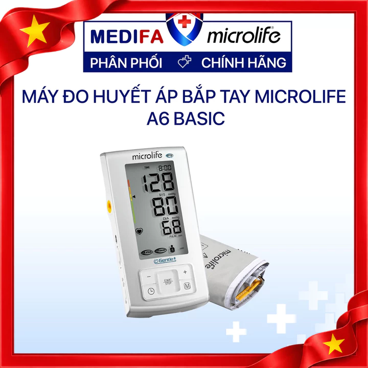 Máy Đo Huyết Áp Bắp Tay Microlife A6 Basic Đo Cho Kết Quả Nhanh Chóng, Chính Xác