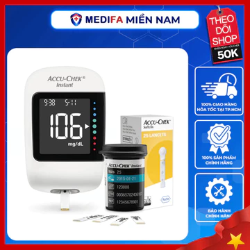 Combo Máy Đo Đường Huyết ACCU-CHEK Instant Kèm Hộp 25 Que Thử & Hộp 25 Kim Lấy Máu SoftClix
