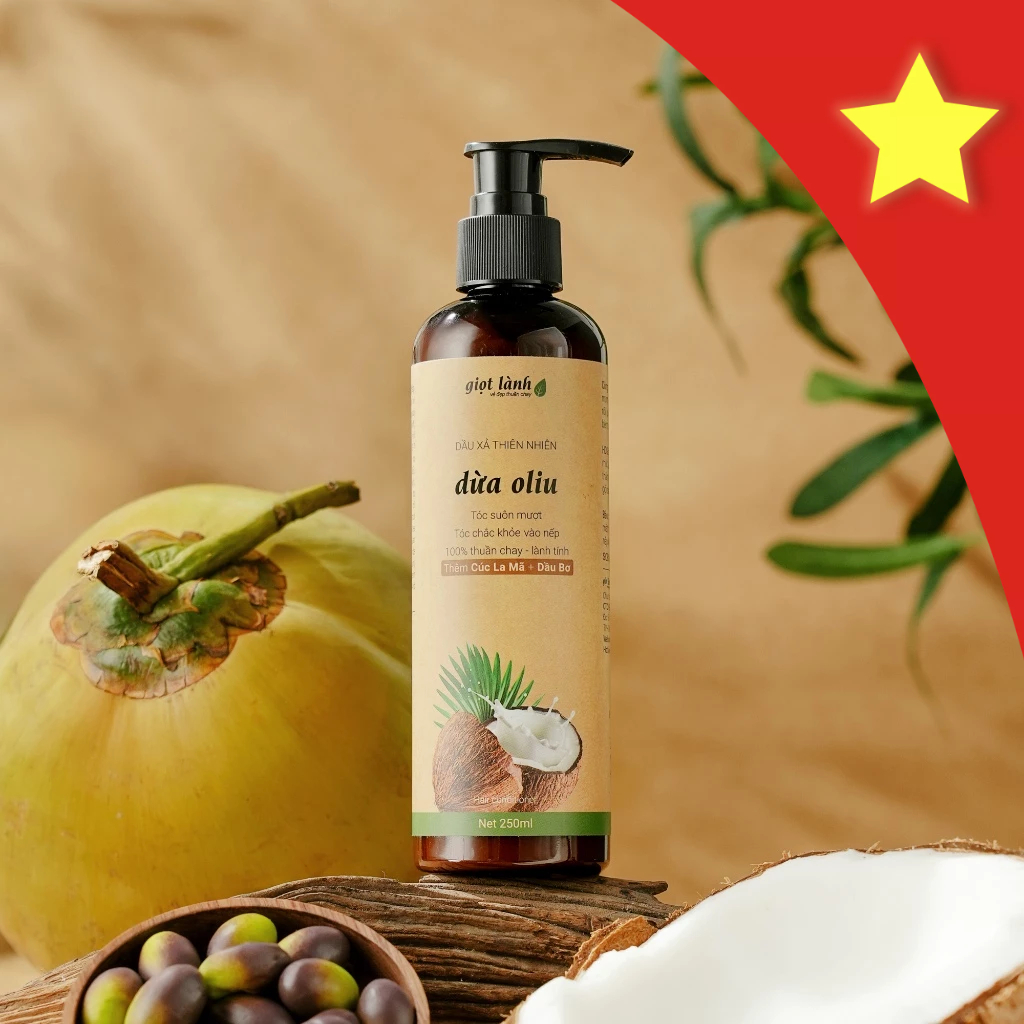 Dầu xả Dừa Oliu - Dầu xả thiên nhiên thuần chay Giọt Lành 250gram | BigBuy360 - bigbuy360.vn