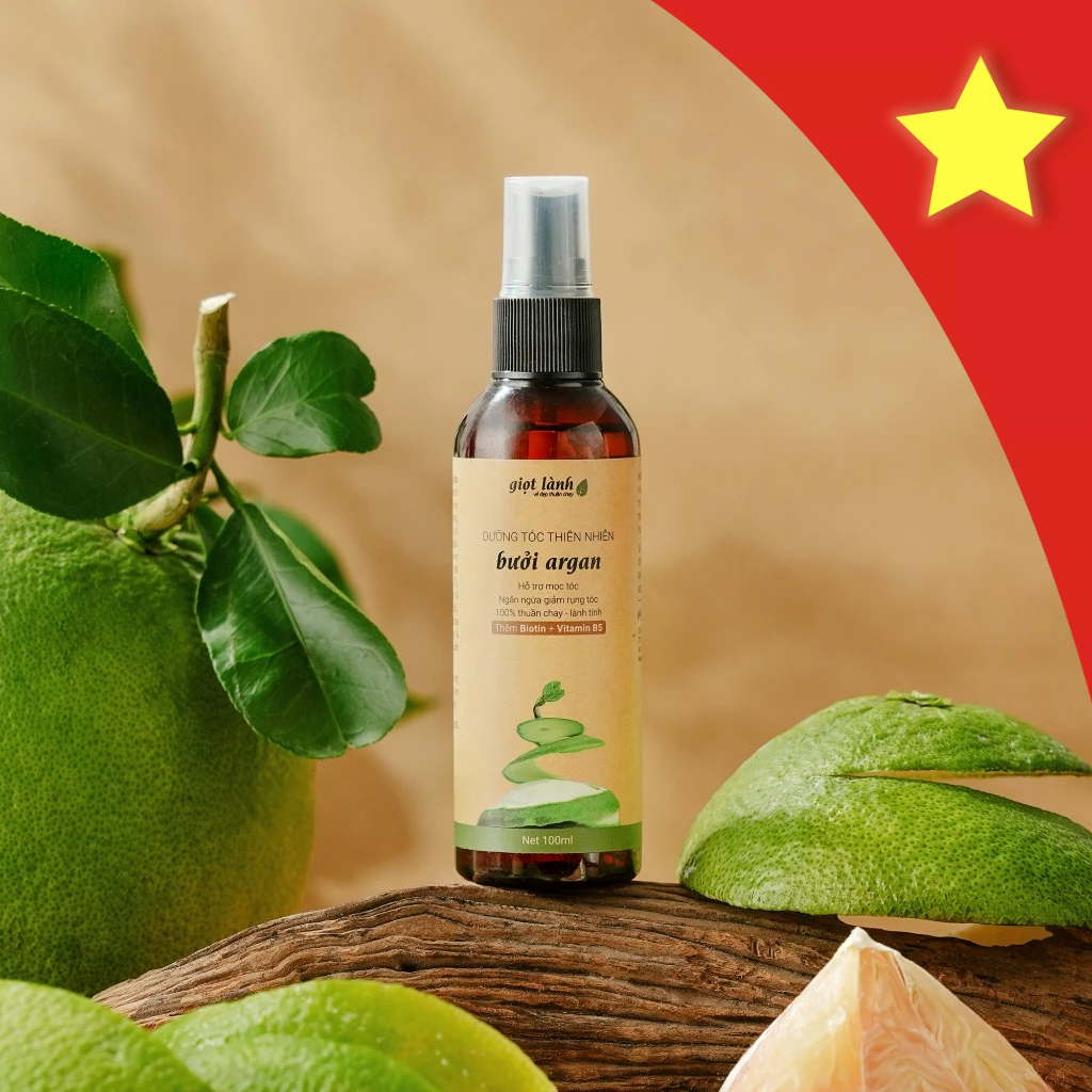 Xịt tóc Bưởi Argan, xịt tóc thiên nhiên thuần chay Giọt Lành 100ml | BigBuy360 - bigbuy360.vn