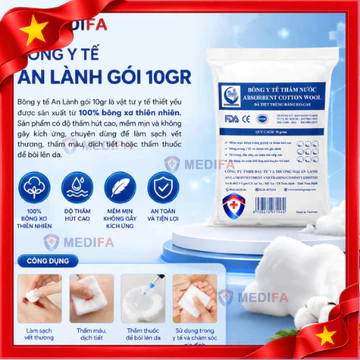 [Hàng tặng] Bông Y Tế 10g Bông Gòn Y Tế Chăm Sóc Vết Thương Vệ Sinh Cá Nhân MEDIFA