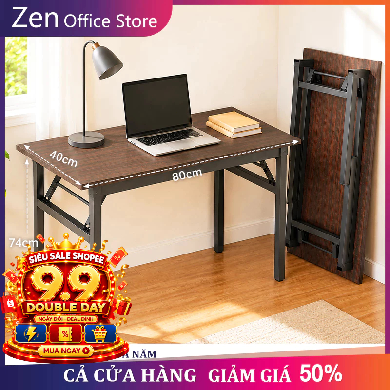 ZEN Bàn gấp xếp gọn tiện lợi cho văn phòng học tập làm việc không cần lắp ráp chắc chắn