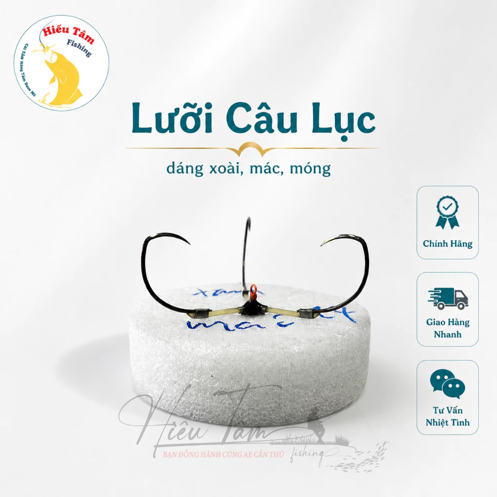 Lưỡi Câu Lục, Tam, Tứ, Ngũ Dáng Xoài, Mác, Móng Rồng Thép Nga Cứng Mũi Được Mài Đánh Bóng Sắc Bén