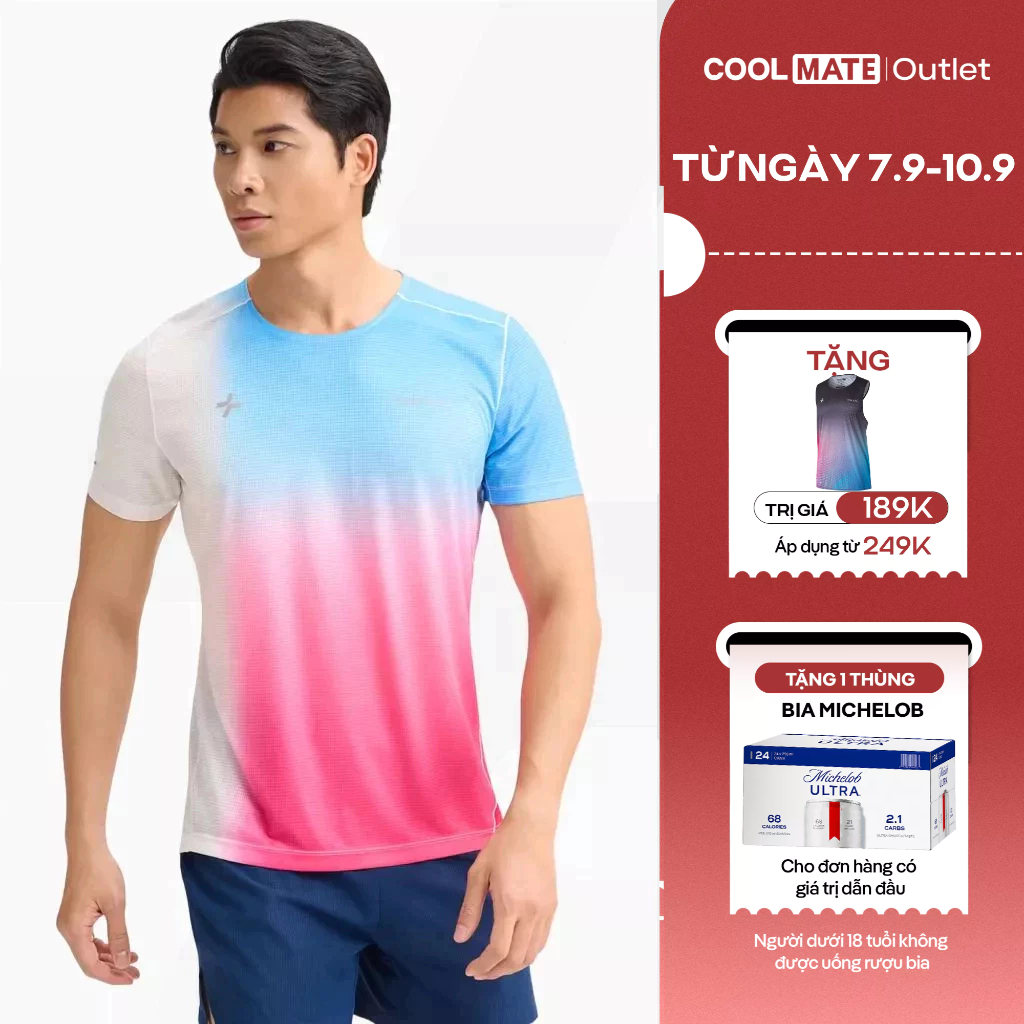 [Tặng 1 áo đơn từ 249k] Áo Thun Nam Chạy Bộ/ Chạy Trail Coolmate Aero Gradient Siêu Nhẹ