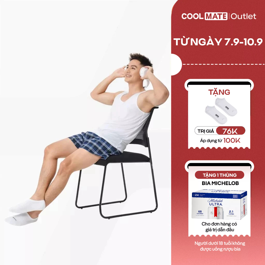 [Tặng combo 2 đôi tất] Combo 3 Áo ba lỗ nam mặc trong thoáng khí nhanh khô Excool Coolmate