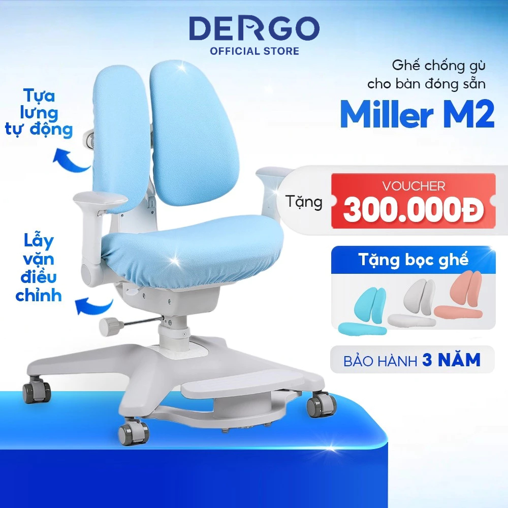[VOUCHER 300K] Ghế Chống Gù DERGO ISmart Miller M2 Ghế Tự Động Chỉnh Dáng Ngồi