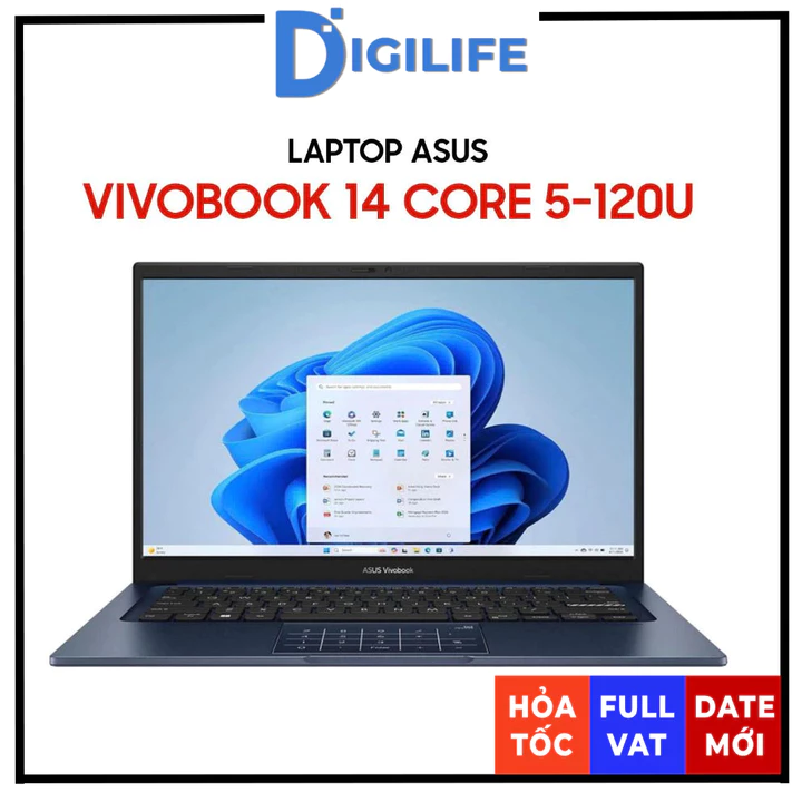 Laptop ASUS Vivobook 14 Core 5-120U 14" FHD IPS 8GB D4 256GB Win 11 NK (X1404VAP-V14.C58256)
