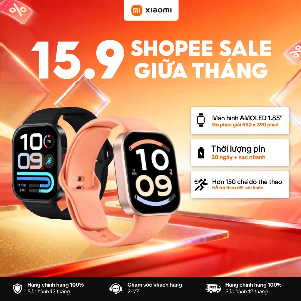 Đồng Hồ Thông Minh Xiaomi Redmi Watch 6 ACTIVE | Nghe Gọi Bluetooth | Chống Nước | Bảo Hành 12 Tháng