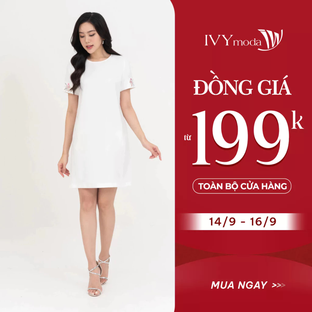 Aurora Dress - Đầm suông dệt burn out nữ IVY moda MS 47M8761