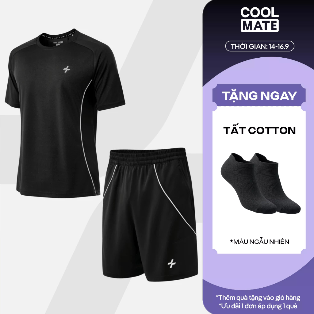 [TẶNG TẤT]Set bộ đồ quần áo thể thao nam pickleball FlexLine Active Thoáng khí thấm hút tốt Coolmate