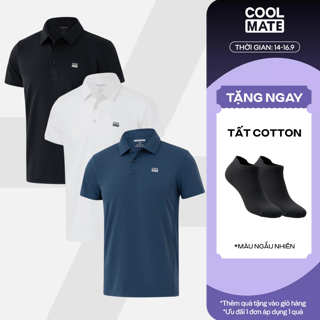 [TẶNG TẤT]Combo 03 Áo Polo thể thao nam ProMax-S1, Áo đa năng Gym Chạy bộ Pickleball thoáng KHÍ Coolmate