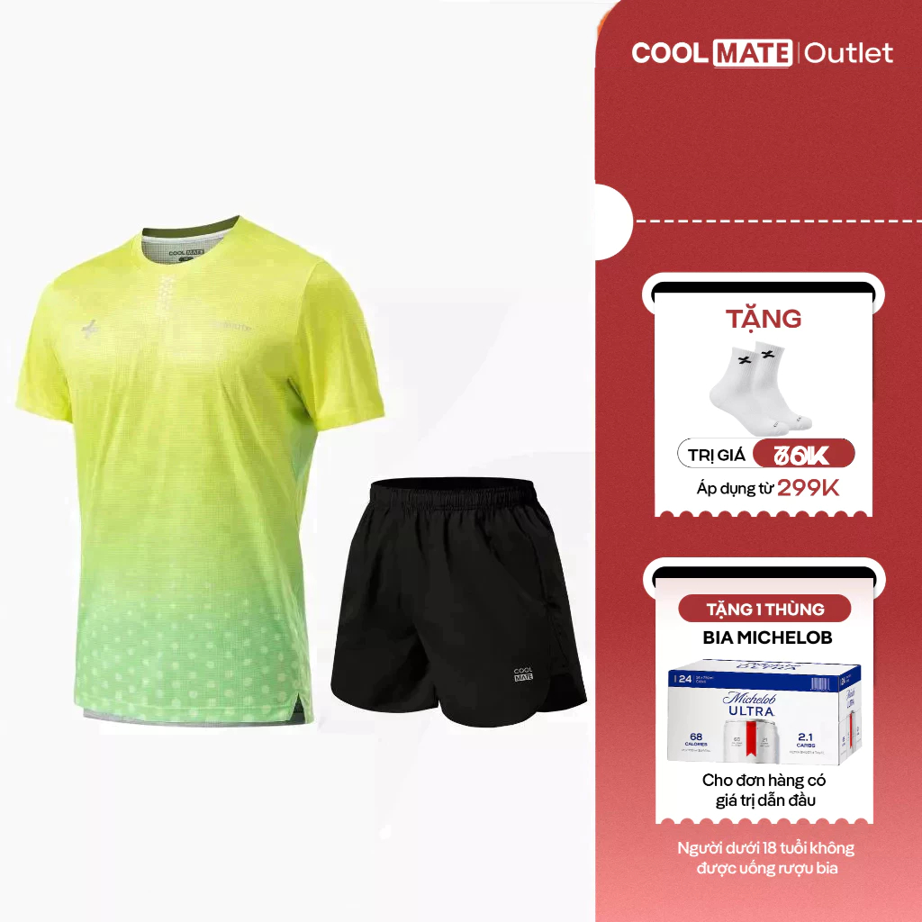 [GIÁ TỐT TRONG LIVE] Bộ Thể Thao Nam Chạy Bộ- Áo thun Graphic và Quần short maxcool 5inch Siêu nhẹ- Coolmate