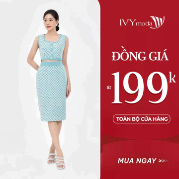 Chân váy bút chì phối tweed, chân váy dáng dài công sở dạo phố IVY moda MS 30M7949