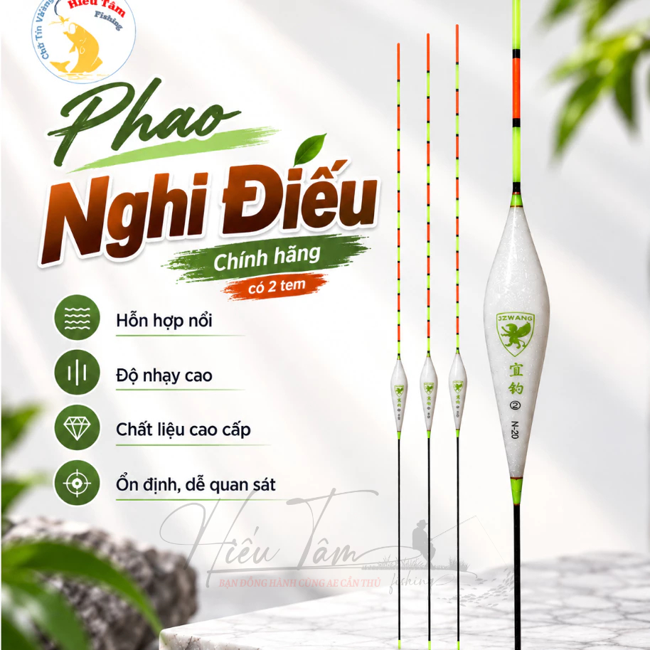Phao Câu Nghi Điếu Tăm Dẹt Sáng Tín Hiệu Nhậy ( N20, N03, N32, N07, N34, N33, N11, N04, N29, N35 )