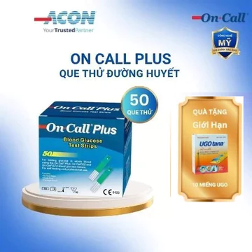 Hộp 50 Que Thử Đường Huyết On Call Plus, Gồm 2 Lọ Mỗi Lọ 25 Que Thử