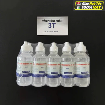 Cồn Y Tế 70 Độ Bidopha 60ml Lốc 10 Chai Vệ Sinh Tay Làm Sạch Đa Năng An Toàn